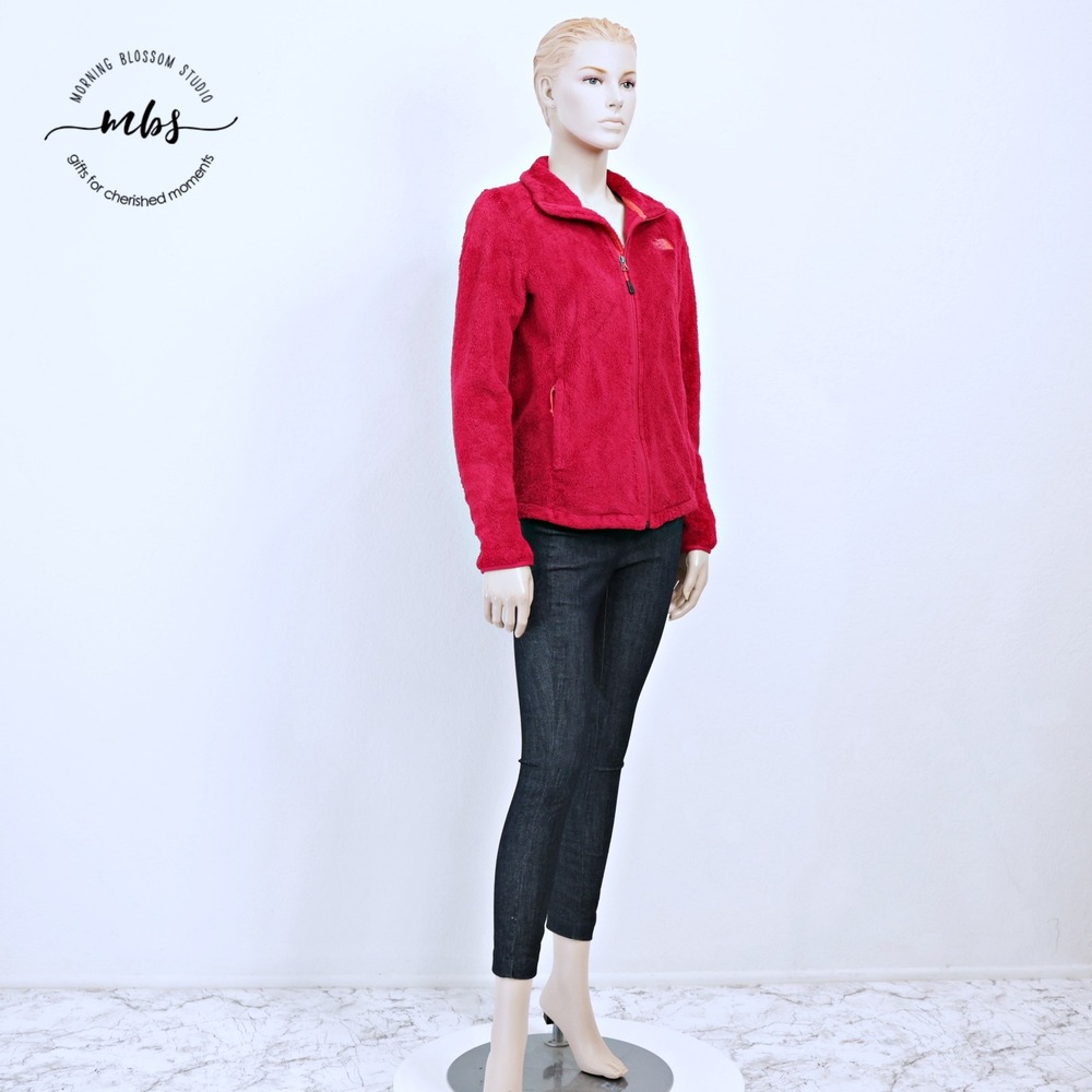 The North Face Osito Fuzzy Fleece Full Zip Jacket Red Women SP